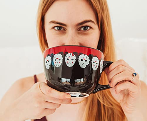 Jason Mask Ceramic Soup Mug - 24 Ounce