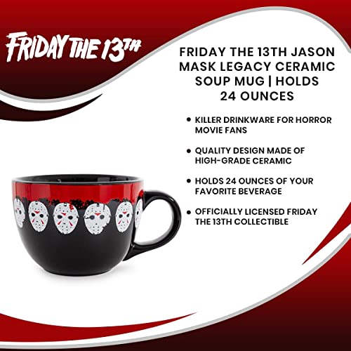 Jason Mask Ceramic Soup Mug - 24 Ounce