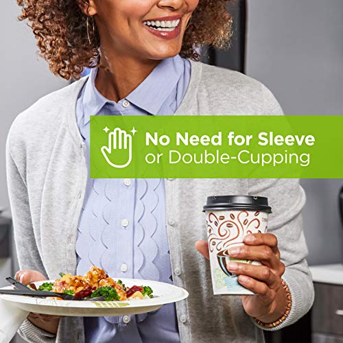 Dixie PerfecTouch 8 oz. Insulated Paper Hot Coffee Cup by GP PRO (Georgia-Pacific), Coffee Haze, 5338DX, 500 Count (25 Cups Per Sleeve, 20 Sleeves Per Case)