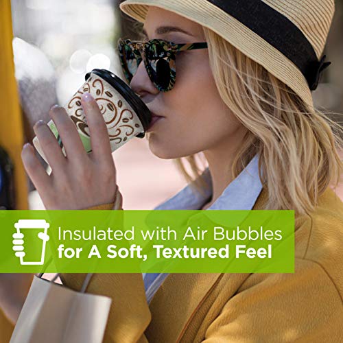 Dixie PerfecTouch 8 oz. Insulated Paper Hot Coffee Cup by GP PRO (Georgia-Pacific), Coffee Haze, 5338DX, 500 Count (25 Cups Per Sleeve, 20 Sleeves Per Case)