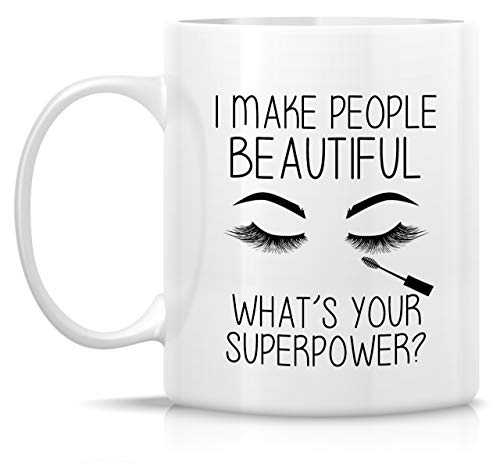 Retreez Funny Mug - I Make People Beautiful Makeup Artist 11 Oz Ceramic Coffee Mugs - Funny, Sarcasm, Sarcastic, Inspirational birthday gifts for friends, coworkers, siblings, dad, mom