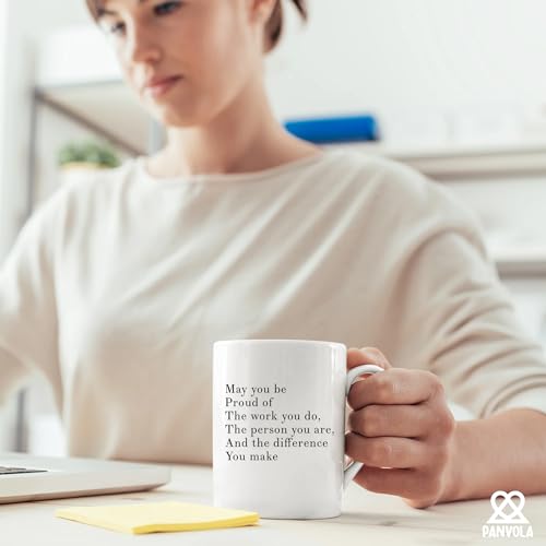 May You Be Proud Of The Work You Do The Person You Are The Difference You Make Inspirational Gift Ceramic Mug (11 oz, White)