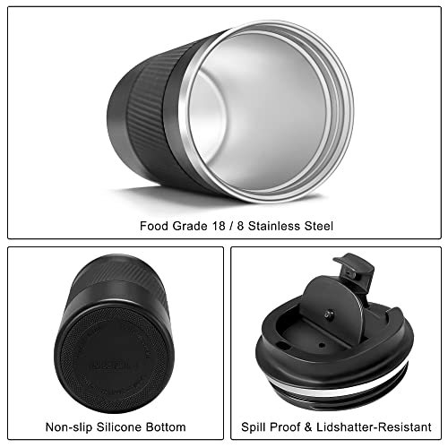 Insulated 14OZ Travel Coffee Mug - Black