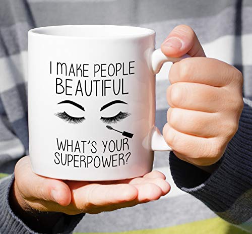 Retreez Funny Mug - I Make People Beautiful Makeup Artist 11 Oz Ceramic Coffee Mugs - Funny, Sarcasm, Sarcastic, Inspirational birthday gifts for friends, coworkers, siblings, dad, mom
