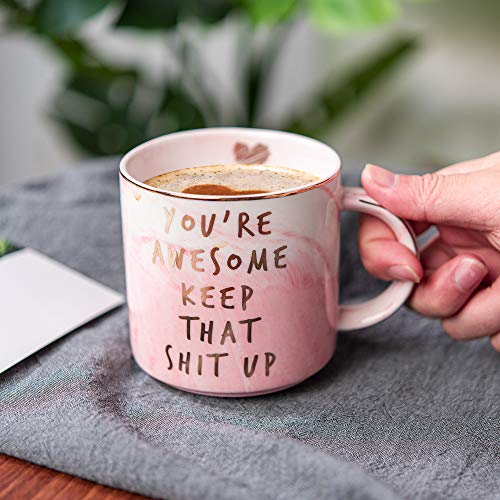 Thank You Gifts - Funny Inspirational, Thoughtful, Birthday, Friendship, New Job Gifts Ideas for for Women Friends, Coworkers, Boss, Employee - Graduation Gifts for Her - Ceramic Coffee Cup