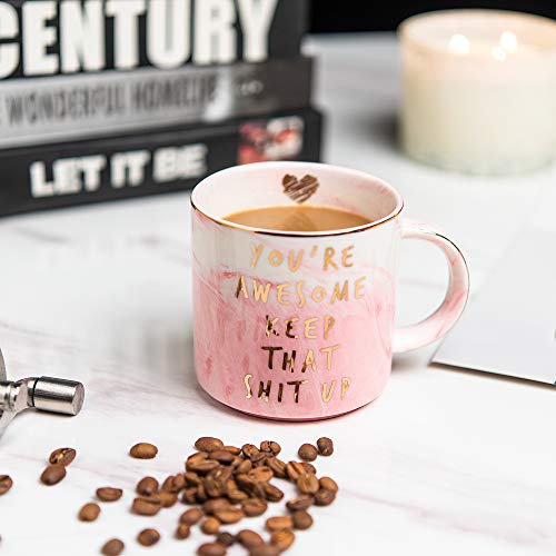 Thank You Gifts - Funny Inspirational, Thoughtful, Birthday, Friendship, New Job Gifts Ideas for for Women Friends, Coworkers, Boss, Employee - Graduation Gifts for Her - Ceramic Coffee Cup
