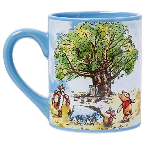 Silver Buffalo Winnie the Pooh Group Walk Ceramic Coffee Mug, 14 Ounces