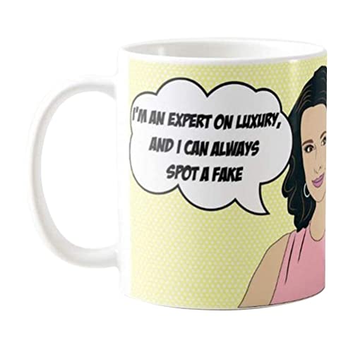Fonhark - Real Housewives of Beverly Hills, Kyle Richards Inspired Coffee Mug, Reality TV Pop Culture, 11 Oz Novelty Coffee Mug/Cup, White