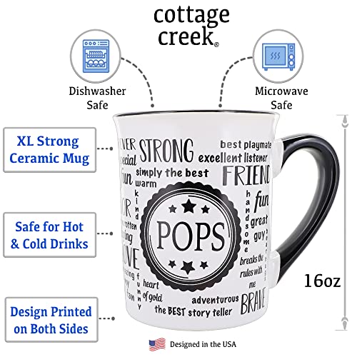 Pops Mug, Pops Gifts, Ceramic 16oz. Pops Coffee Mug, Best Pops Mug, Gifts for Papa, Grandpa