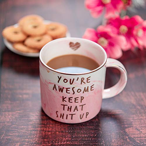 Thank You Gifts - Funny Inspirational, Thoughtful, Birthday, Friendship, New Job Gifts Ideas for for Women Friends, Coworkers, Boss, Employee - Graduation Gifts for Her - Ceramic Coffee Cup