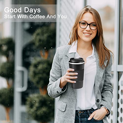 Insulated 14OZ Travel Coffee Mug - Black