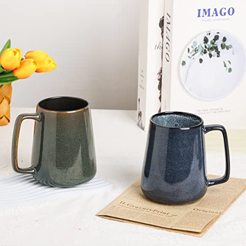 Extra Large Green Ceramic Coffee Mug 24 oz