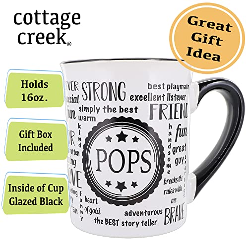 Pops Mug, Pops Gifts, Ceramic 16oz. Pops Coffee Mug, Best Pops Mug, Gifts for Papa, Grandpa