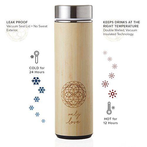 Bamboo Insulated Travel Tumbler with Infuser
