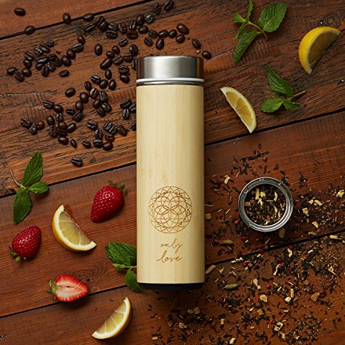 Bamboo Insulated Travel Tumbler with Infuser