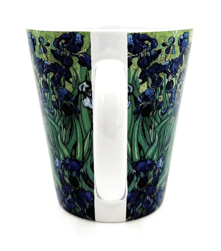 Aeisage Irises Mug Artistic Coffee Mugs Vincent Van Gogh Mug Dishwasher Safe Novelty Mug Floral Tea Cups Green Flower Porcelain Mug Aesthetic Gifts for Dad Mum Birthday