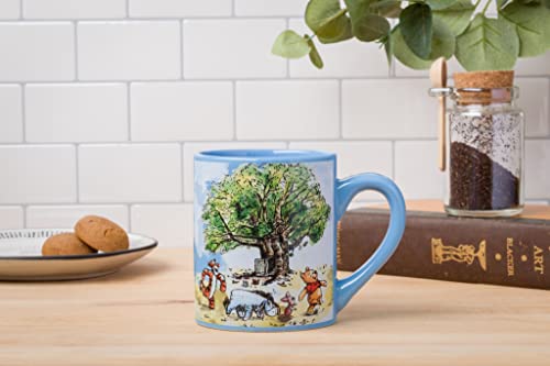 Silver Buffalo Winnie the Pooh Group Walk Ceramic Coffee Mug, 14 Ounces