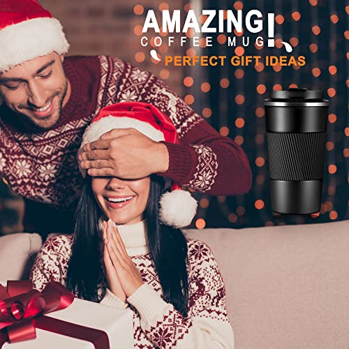 Insulated 14OZ Travel Coffee Mug - Black