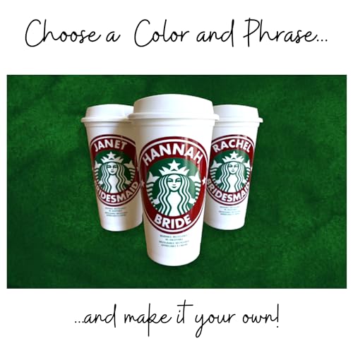 Personalized Authentic SB Reusable Coffee Cup 16 Ounces with Lid - Variety of Colors Available - Ships Free - BPA Free Plastic
