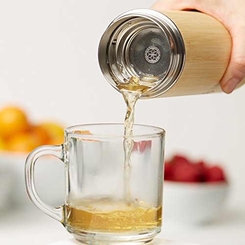 Bamboo Insulated Travel Tumbler with Infuser