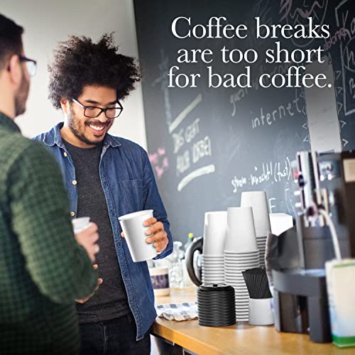 Disposable White Coffee Cups with Lids 10 oz (50 Pack) - To Go Paper Coffee Cups for Hot & Cold Beverages, Coffee, Tea, Hot Chocolate, Water, Juice - Eco Friendly Cups