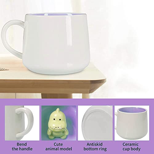 Biigming Dog Mug Animal Inside Mug 3D Ceramic Coffee Mug 12oz Coffee Cup Handmade Animal Figurine Holiday and Birthday Gift (Dog)