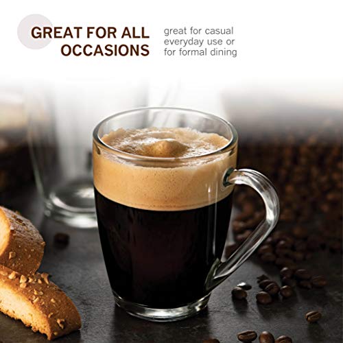 Bormioli Rocco Glass Coffee Mug Set, 6-Pack