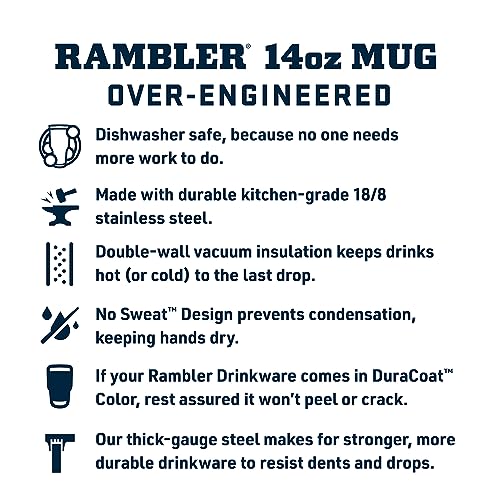 YETI Rambler 14 oz Stackable Mug, Vacuum Insulated, Stainless Steel with MagSlider Lid, Black