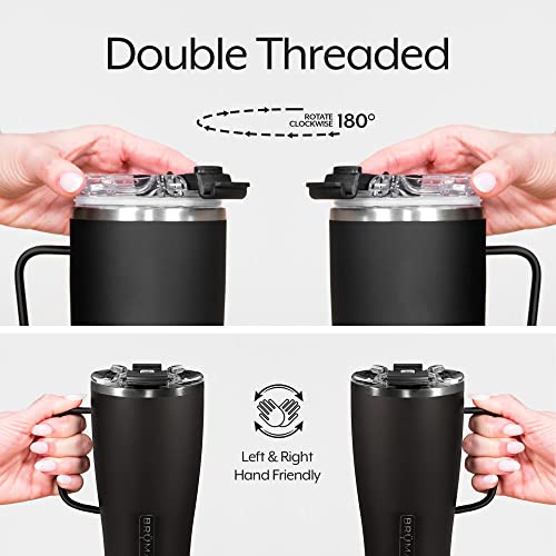 BrüMate Toddy 22oz 100% Leak Proof Insulated Coffee Mug with Handle & Lid - Stainless Steel Coffee Travel Mug - Double Walled Coffee Cup (Walnut)