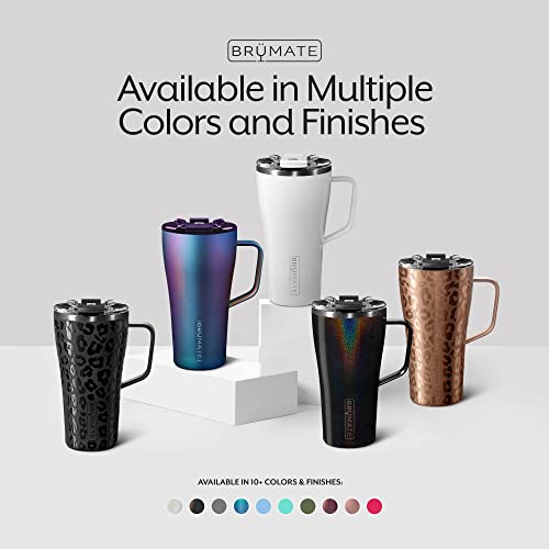 BrüMate Toddy 22oz 100% Leak Proof Insulated Coffee Mug with Handle & Lid - Stainless Steel Coffee Travel Mug - Double Walled Coffee Cup (Walnut)