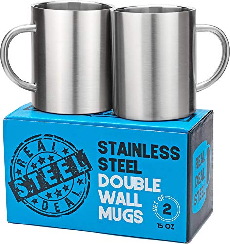 Double Walled Stainless Steel Insulated Coffee Mugs