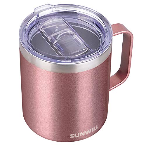 SUNWILL Rose Gold Insulated Travel Coffee Mug