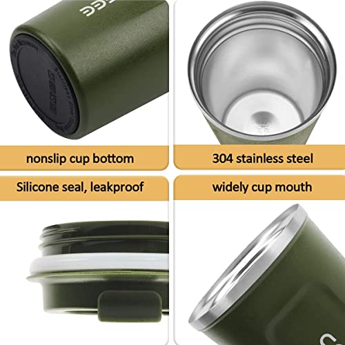 12 oz Insulated Stainless Steel Travel Mug - Green