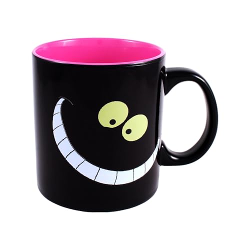 Silver Buffalo Disney Alice in Wonderland Cheshire Cat Curiouser and Curiouser Heat Reveal Ceramic Mug, 20 Ounces