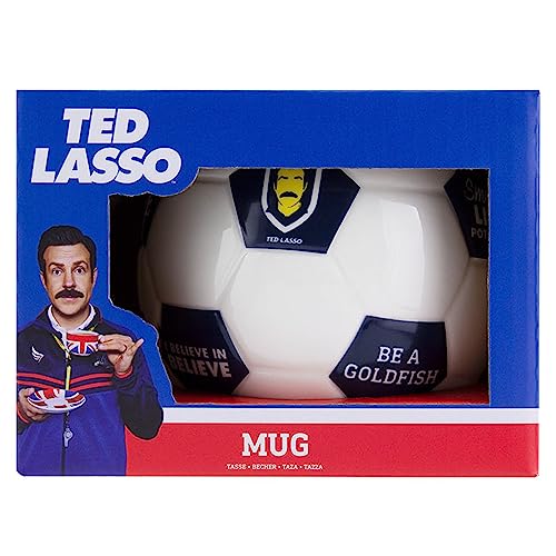 Paladone Ted Lasso Football Shaped Mug | Officially Licensed Ted Lasso Merchandise Fútbol or Soccer Coffee Mug