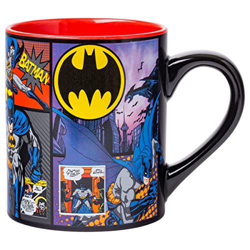 Silver Buffalo DC Comics Batman Comic Panel Ceramic Coffee Mug, 14 Ounces