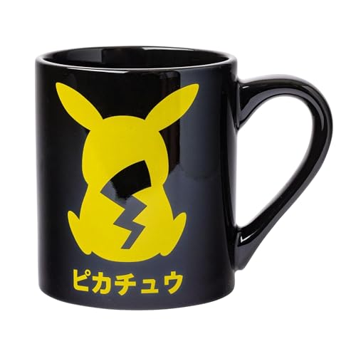 Silver Buffalo Pokemon Pikachu Katakan Silo Ceramic Mug, 14 Ounces
