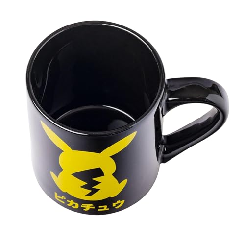 Silver Buffalo Pokemon Pikachu Katakan Silo Ceramic Mug, 14 Ounces