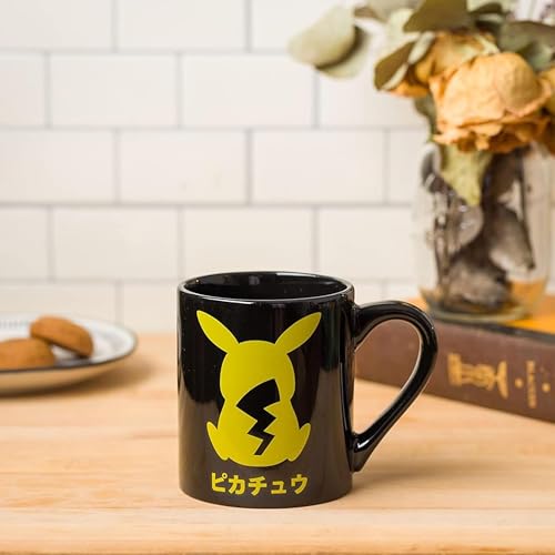 Silver Buffalo Pokemon Pikachu Katakan Silo Ceramic Mug, 14 Ounces