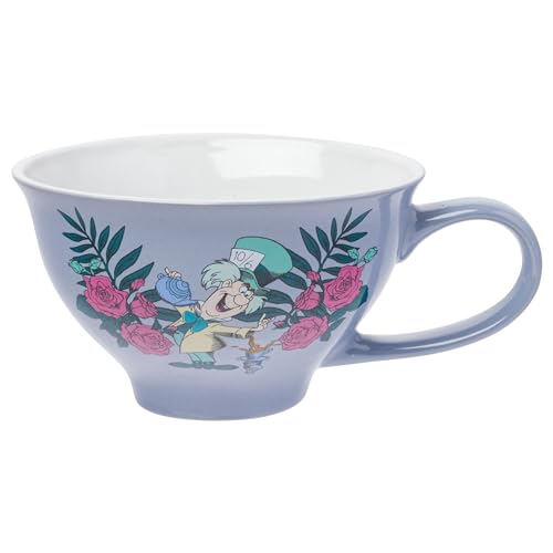 Silver Buffalo Alice in Wonderland Oh My Boxed Ceramic Teacup and Saucer, 12 Ounces