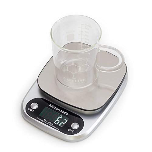 Caffeine Beaker Mug, Caffeine Molecule Mug - Chemistry Mug 16 oz Borosilicate Glass Coffee Mugs with Handle and Measuring for Coffee, Latte, Tea or Hot and Cold Beverage - Tea Coffee Mug