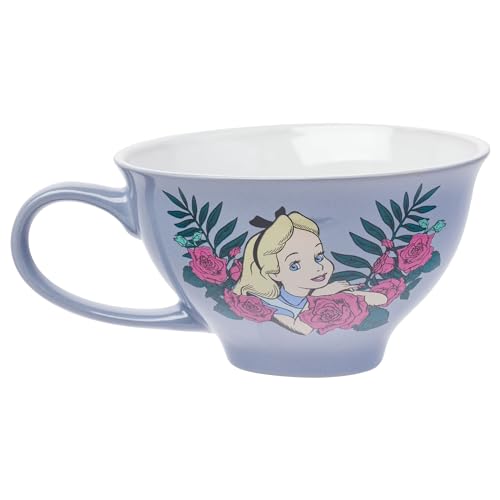 Silver Buffalo Alice in Wonderland Oh My Boxed Ceramic Teacup and Saucer, 12 Ounces