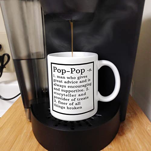 Funny Pop-Pop Mug Pop-Pop Grandpa Definition Fathers Day Mug for Pop-Pop Mug Coffee Mug Tea Cup White