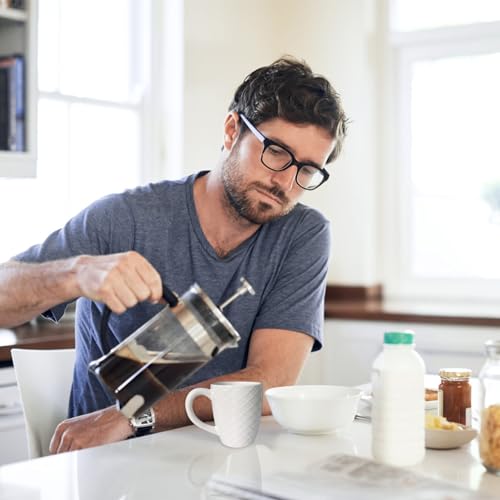 Schliersee 17 OZ White Coffee Mugs Set 6, Ceramic Coffee Mug, Geometric Pattern Coffee Cups for Latte, Hot Tea, Cappuccino, Mocha, Cocoa, Tea