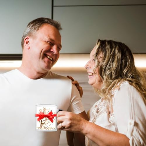 3dRose mug_62989_4 "Fall Tree with Leaves" Two Tone Black Mug, 11 oz, Multicolor