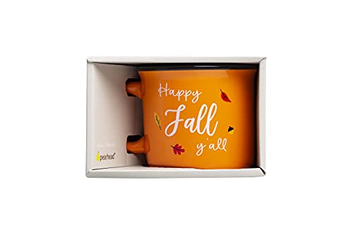 Pearhead Happy Fall Y'all Mug, Autumn Coffee Mug, Home Dećor Accessories, Orange, 15oz, Fall Kitchen Decorations, Holiday Tea or Coffee Mug