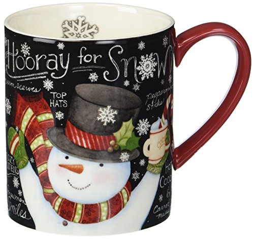 Lang Chalkboard Snowman 14 oz. Mug by Susan Winget (10995021076), 1 Count (Pack of 1), Multicolored