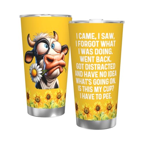 Adimidy I Came I Saw I Forgot What I Was Doing Tumbler Coffee Tumbler 20 oz Tumbler with Lid and Straw Insulated Tumbler Stainless Steel Tumbler