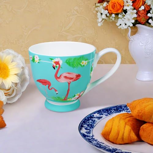 LanHong 16 oz Novelty Mugs Bone Porcelain Coffee Tea Cup Cute Coffee Mug Gift for Friend Colleague Dad Mom
