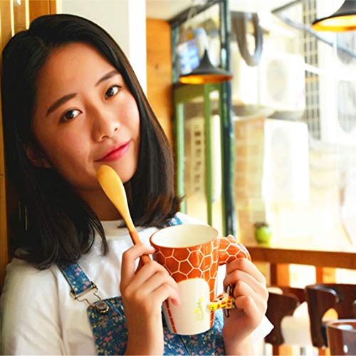 luckyse 3D Coffee Mug Funny Animal Porcelain 13.5 Oz Tea Cup. Hi, I am a giraffe with long neck and legs Suitable for Gift Best Papa Ever Birthday Gift